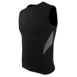 Maxbell Quick Dry Gym Sleeveess Compression Shirt Sports Top T-shirt Black Gray M