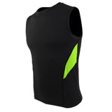 Maxbell Quick Dry Gym Sleeveess Compression Shirt Sports Top T-shirt Black Green M