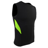Maxbell Quick Dry Gym Sleeveess Compression Shirt Sports Top T-shirt Black Green 2XL