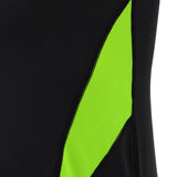 Maxbell Quick Dry Gym Sleeveess Compression Shirt Sports Top T-shirt Black Green 3XL