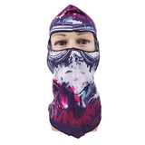 Maxbell Breathable Dustproof Face Full Mask for Outdoor Cycling Motorcycle White Purple