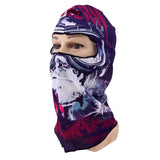 Maxbell Breathable Dustproof Face Full Mask for Outdoor Cycling Motorcycle White Purple