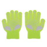 Maxbell Girls Women Kids Ice Skating Gloves Magic Stretch Glove Green Flower   M
