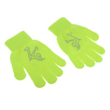Maxbell Girls Women Kids Ice Skating Gloves Magic Stretch Glove Green    M