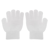 Maxbell Girls Women Kids Ice Skating Gloves Magic Stretch Glove White  Flower    S