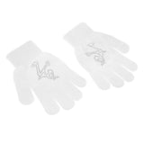 Maxbell Girls Women Kids Ice Skating Gloves Magic Stretch Glove White    S