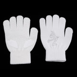 Maxbell Girls Women Kids Ice Skating Gloves Magic Stretch Glove White    S