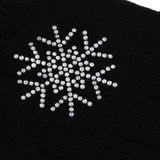 Maxbell Girls Women Kids Ice Skating Gloves Magic Stretch Glove Black Flower   L
