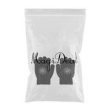 Maxbell Girls Women Kids Ice Skating Gloves Magic Stretch Glove Black Flower   L
