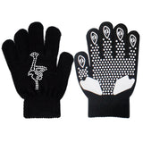 Maxbell Girls Women Kids Ice Skating Gloves Magic Stretch Glove Black    L
