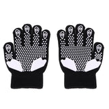 Maxbell Girls Women Kids Ice Skating Gloves Magic Stretch Glove Black    L
