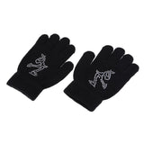 Maxbell Girls Women Kids Ice Skating Gloves Magic Stretch Glove Black    L