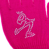 Maxbell Girls Women Kids Ice Skating Gloves Magic Stretch Glove Fushia      M
