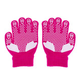 Maxbell Girls Women Kids Ice Skating Gloves Magic Stretch Glove Fushia      M