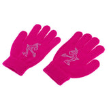 Maxbell Girls Women Kids Ice Skating Gloves Magic Stretch Glove Fushia      M