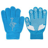 Maxbell Girls Women Kids Ice Skating Gloves Magic Stretch Glove Blue      S