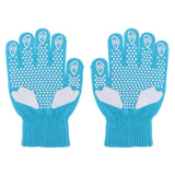 Maxbell Girls Women Kids Ice Skating Gloves Magic Stretch Glove Blue      S