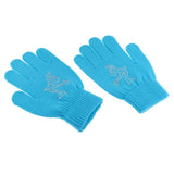 Maxbell Girls Women Kids Ice Skating Gloves Magic Stretch Glove Blue      S