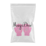 Maxbell Girls Women Kids Ice Skating Gloves Magic Stretch Glove Pink Snowflower   L