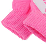 Maxbell Girls Women Kids Ice Skating Gloves Magic Stretch Glove Pink Snowflower    S