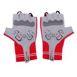 Maxbell Summer Breathable Cycling Motorcycle Half Finger Gel Padded Gloves S Red