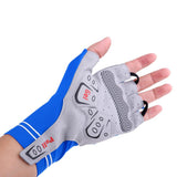 Maxbell Summer Breathable Cycling Motorcycle Half Finger Gel Padded Gloves S Blue
