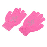 Maxbell Girls Women Kids Ice Skating Gloves Magic Stretch Glove Pink    S