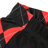 Maxbell Breathable Comfortable Black and Red Grid Summer Mountain Biking Shorts XXL