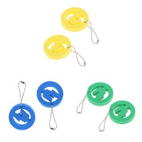 Maxbell 2 Pieces Round Buoy EVA Floating Keychain Keyring Water Key Float Blue