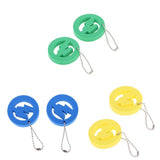 Maxbell 2 Pieces Round Buoy EVA Floating Keychain Keyring Water Key Float Blue