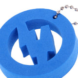 Maxbell 2 Pieces Round Buoy EVA Floating Keychain Keyring Water Key Float Blue