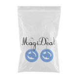 Maxbell 2 Pieces Round Buoy EVA Floating Keychain Keyring Water Key Float Blue