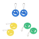 Maxbell 2 Pieces Round Buoy EVA Floating Keychain Keyring Water Key Float Blue