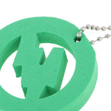 Maxbell 2 Pieces Round Buoy EVA Floating Keychain Keyring Water Key Float Green