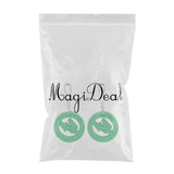 Maxbell 2 Pieces Round Buoy EVA Floating Keychain Keyring Water Key Float Green