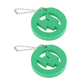 Maxbell 2 Pieces Round Buoy EVA Floating Keychain Keyring Water Key Float Green