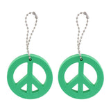 Maxbell 2 Pieces Round Buoy EVA Floating Keychain Keyring Yachting Key Float Green