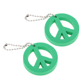 Maxbell 2 Pieces Round Buoy EVA Floating Keychain Keyring Yachting Key Float Green
