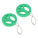 Maxbell 2 Pieces Round Buoy EVA Floating Keychain Keyring Yachting Key Float Green