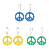 Maxbell 2 Pieces Round Buoy EVA Floating Keychain Keyring Yachting Key Float Green