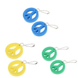 Maxbell 2 Pieces Round Buoy EVA Floating Keychain Keyring Yachting Key Float Green