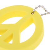 Maxbell 2 Pieces Round Buoy EVA Floating Keychain Keyring Yachting Key Float Yellow