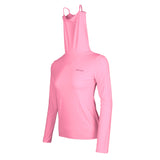 Maxbell Elastic Women Golf Cooling T shirt Rash Guard with Anti-UV Mask Pink  M