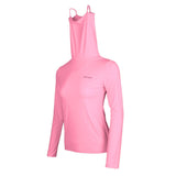 Maxbell Elastic Women Golf Cooling T shirt Rash Guard with Anti-UV Mask Pink L