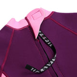 Maxbell Neoprene Wetsuit Long Sleeve Full Body Swimsuit for Kids Black+ pink S