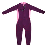 Maxbell Neoprene Wetsuit Long Sleeve Full Body Swimsuit for Kids Black+ pink L