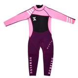 Maxbell Neoprene Wetsuit Long Sleeve Full Body Swimsuit for Kids Black+ pink XL