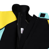 Maxbell Neoprene Wetsuit Long Sleeve Full Body Swimsuit for Kids Gray+ Green L