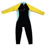 Maxbell Neoprene Wetsuit Long Sleeve Full Body Swimsuit for Kids Gray+ Green L