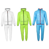 Maxbell Unisex Cycling Rain Jacket Windproof Rain Coat Outdoor Rain Suit White S